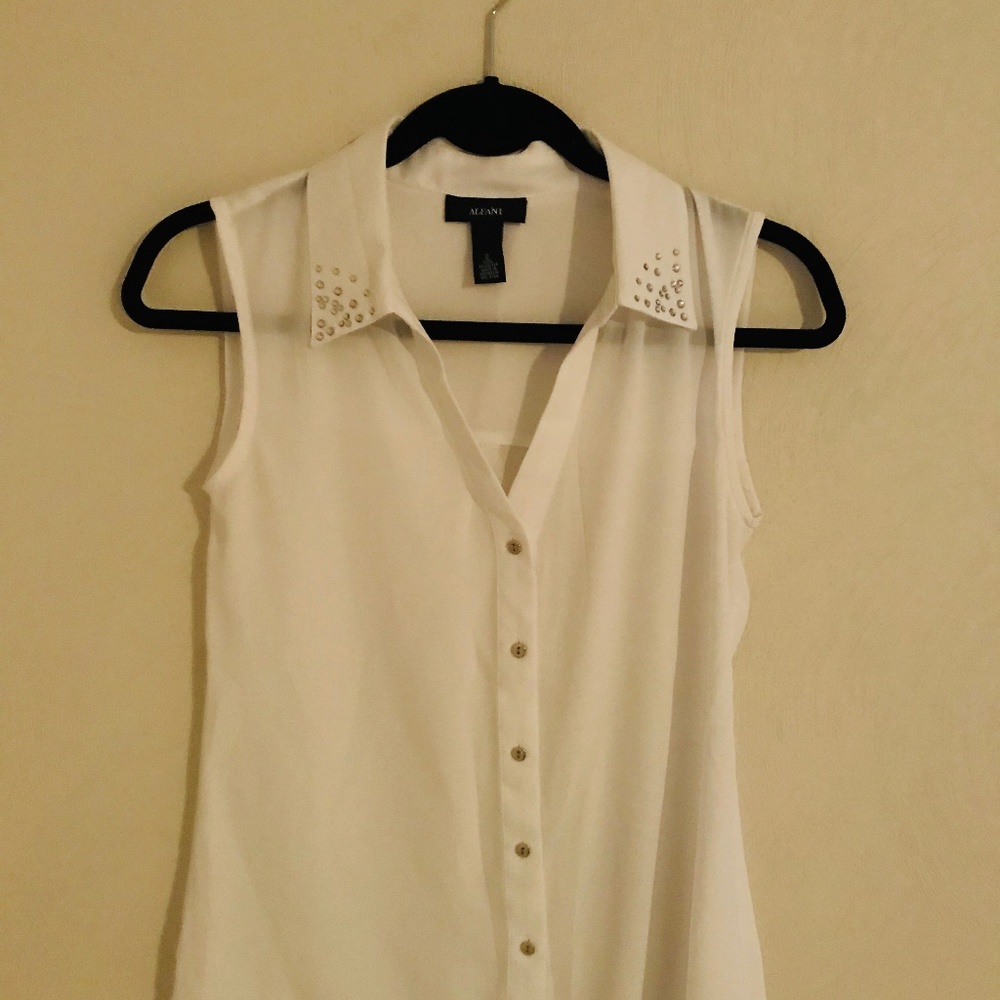 Alfani Womens Sleeveless Blouse